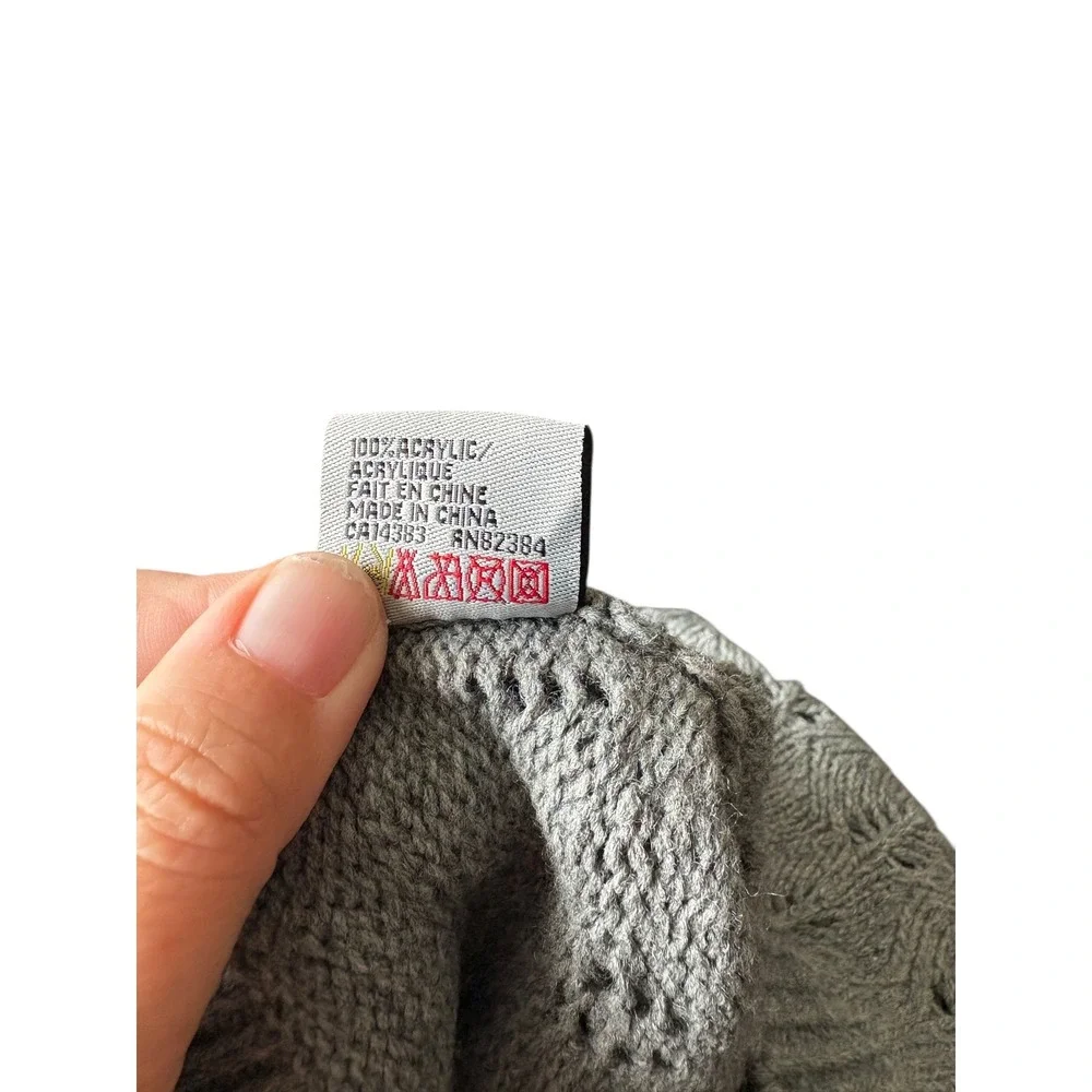 ALDO Gray Knit Slouchy Beanie Beret Women's Acrylic Winter Hat Soft Cozy‎